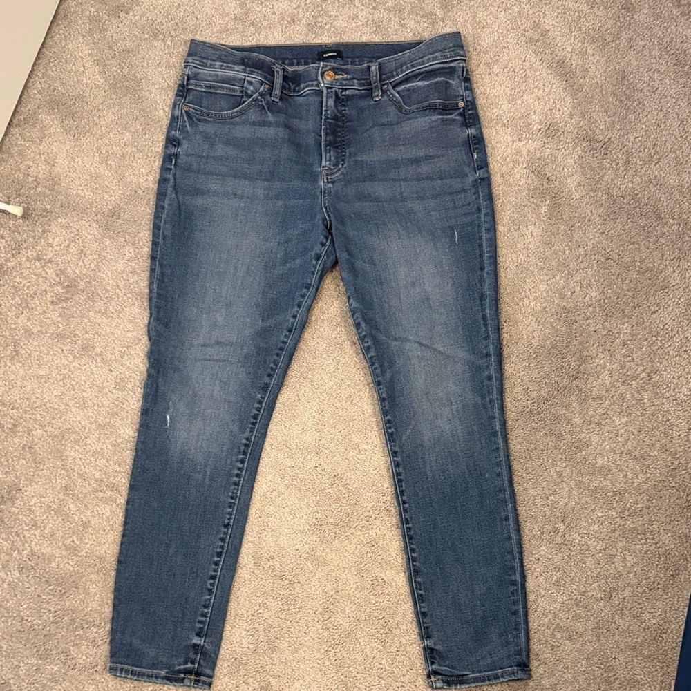 Express Women's Slim Skinny Jeans - Medium Blue Wash